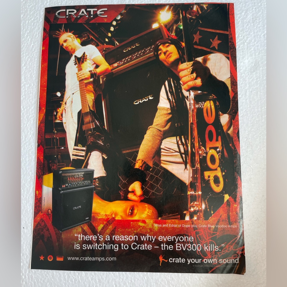 Crate Amplifier Pinup with Dope